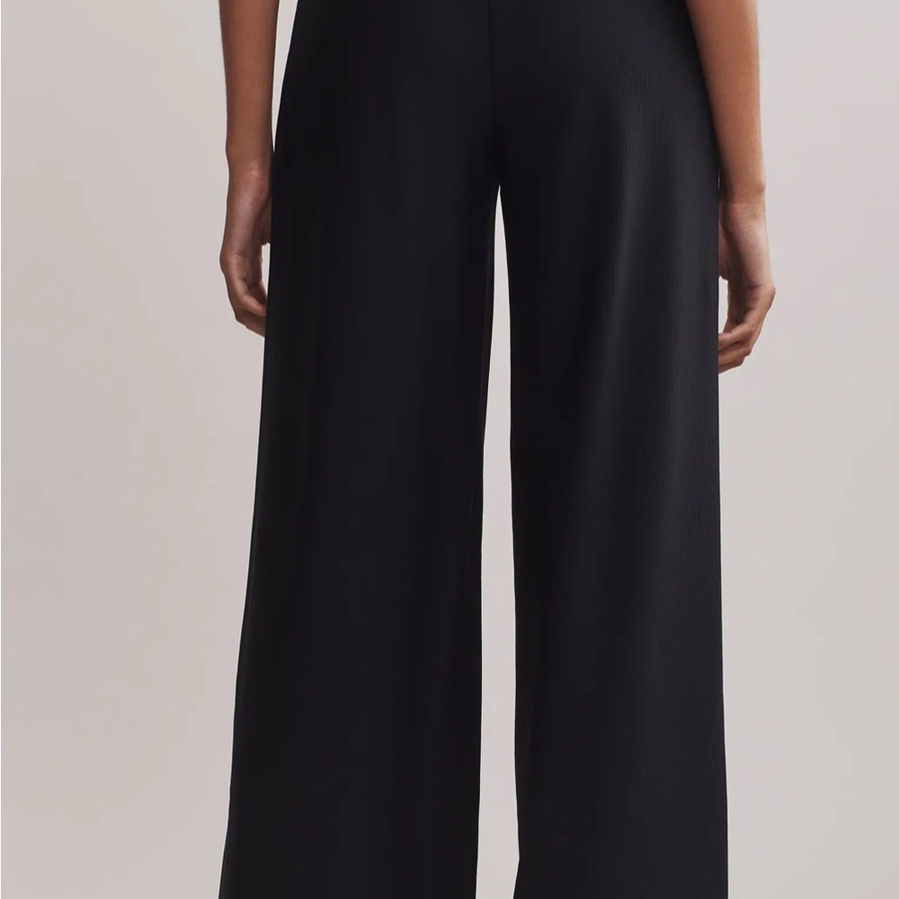 RHONE Classic Black Wide-Leg Pants